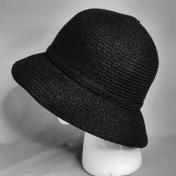 Betmar New York Womens Kettle Brim Paper Sun Hat Off-Black Large Size - Picture 4 of 7